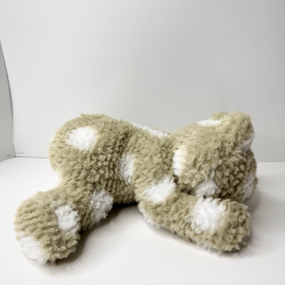 Hobby Lobby Shaggy Frog Plush Light Tan/Beige White Spotted Stuffed Animal 9" - Picture 5 of 11